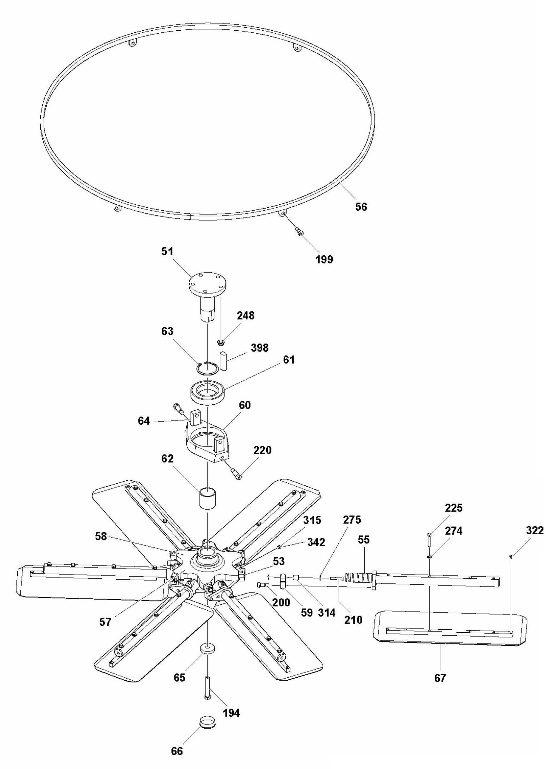 CRT 60 Blades, Right and Left Assembly Parts