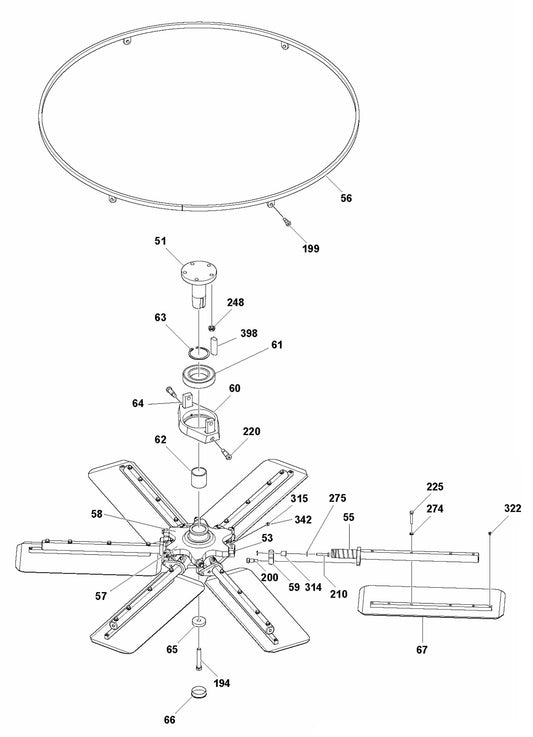 CRT 60 Blades, Right and Left Assembly Parts