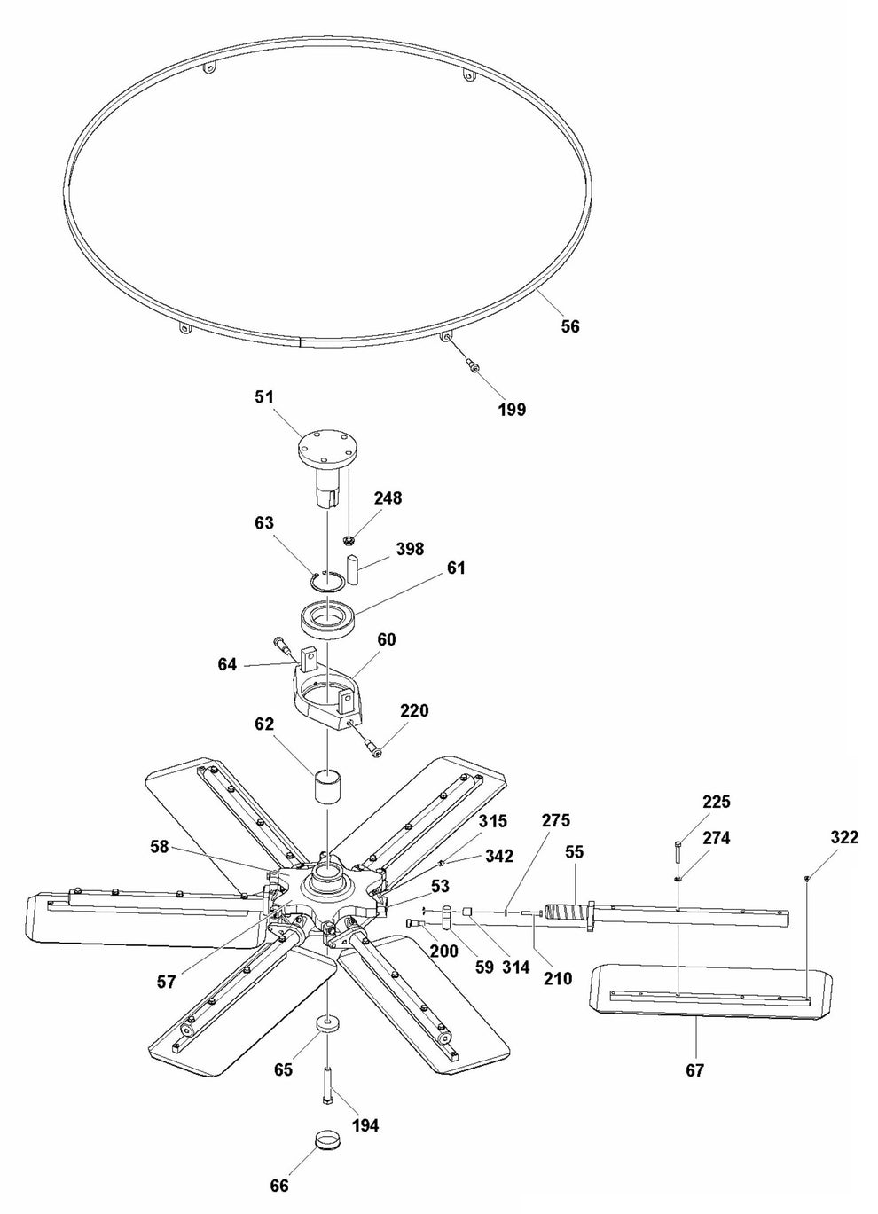CRT 60 Blades, Right and Left Assembly Parts