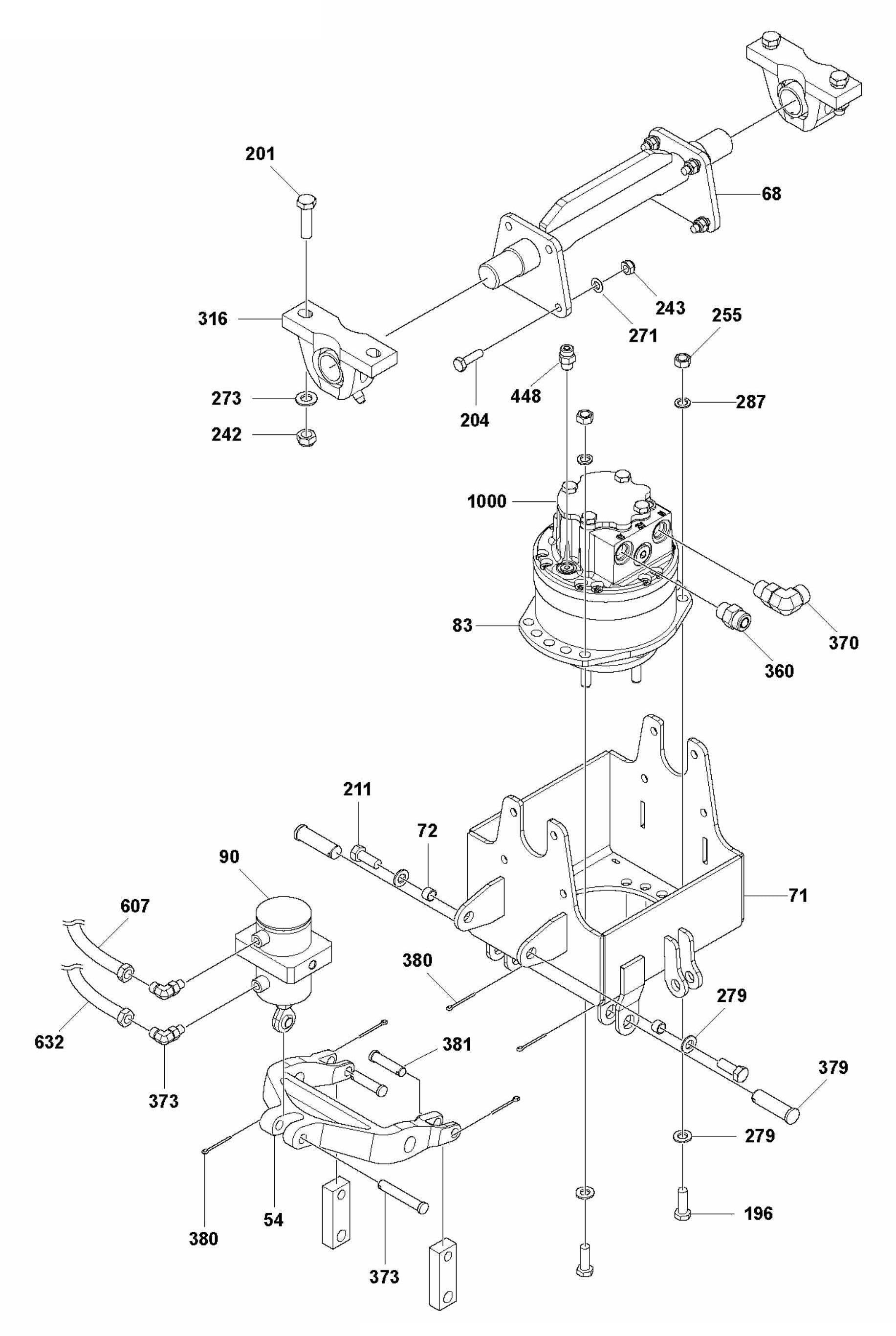 CRT 60 Drive Motor Housing, Left Assembly Parts