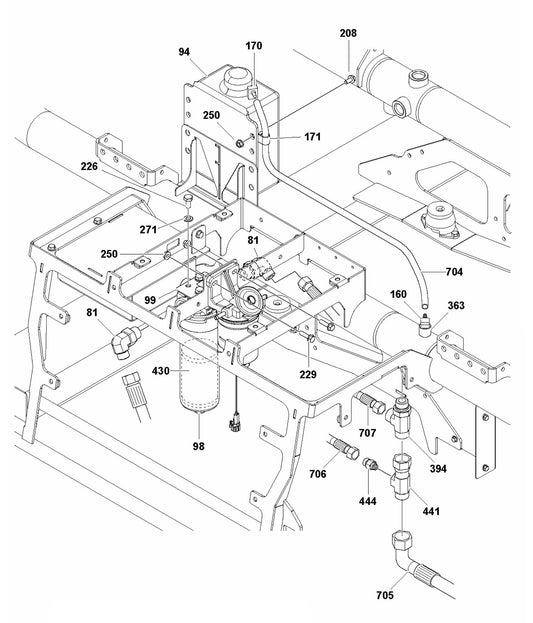 CRT 60 Hydraulic Filter and Hydraulic Piping Assembly Parts