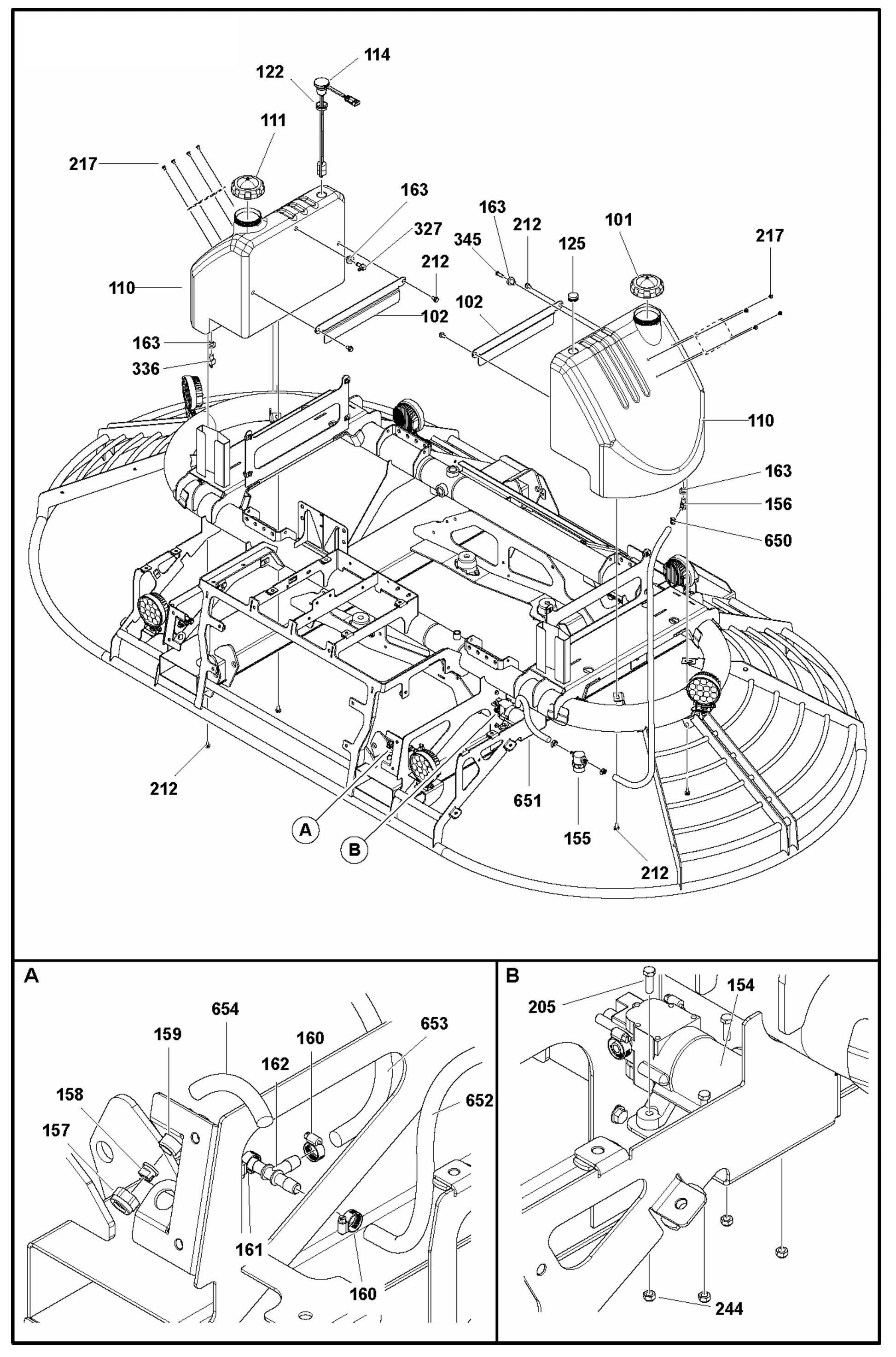 CRT 60 Tanks and Water Line Assembly Parts