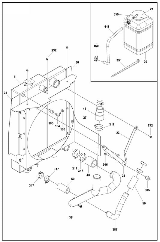 CRT 60 Radiator Assembly Parts