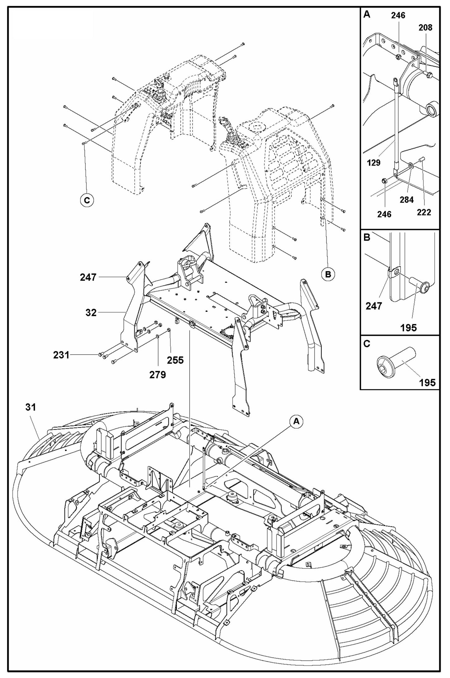 CRT 60 Frame Assembly Parts