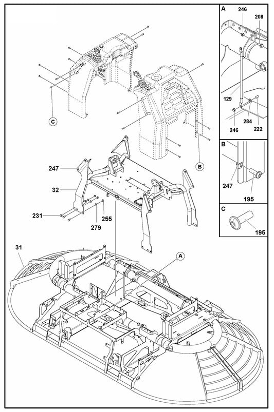 CRT 60 Frame Assembly Parts