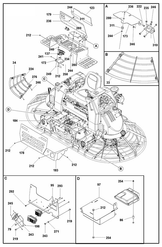 CRT 60 Front Panel Assembly Parts