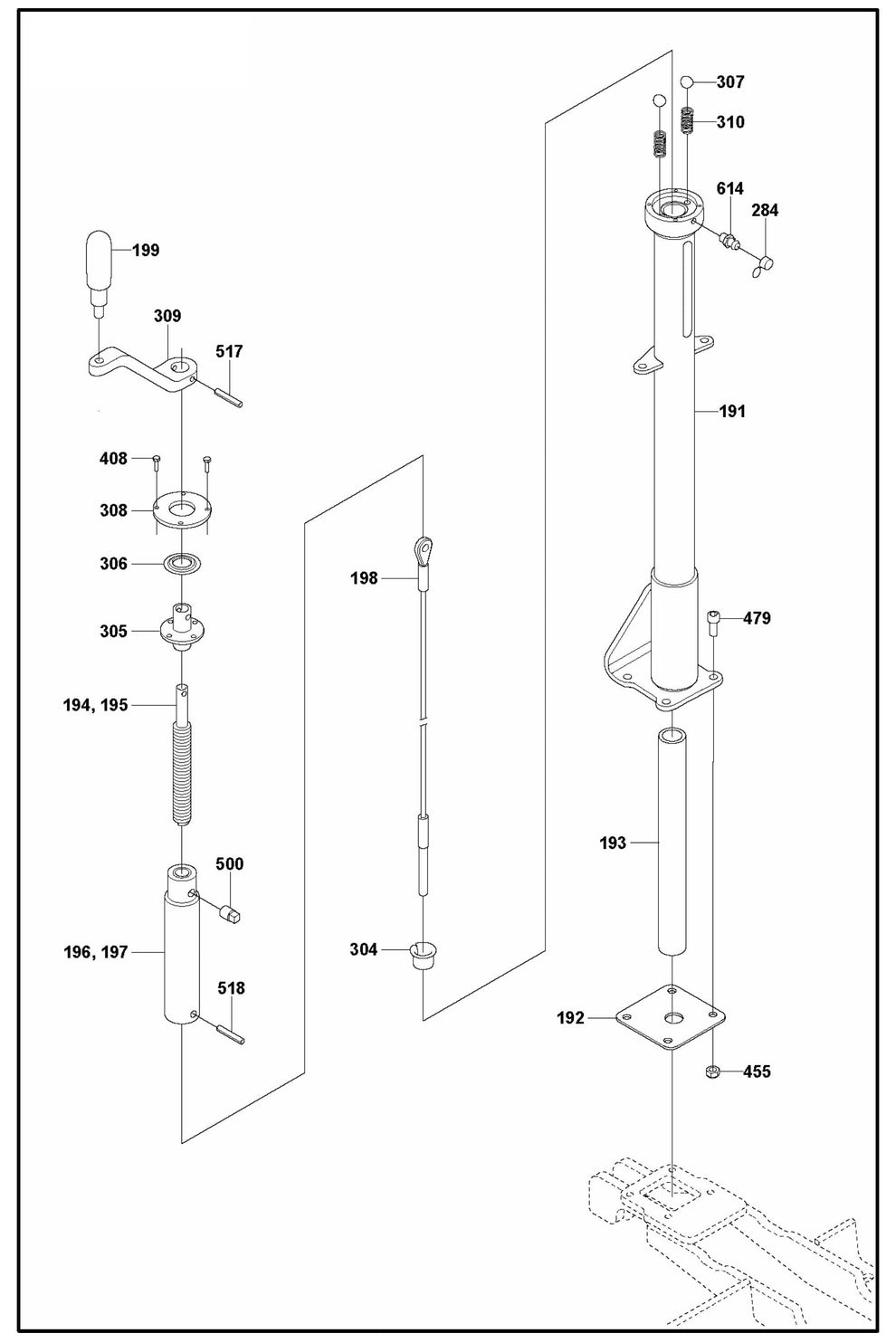 CRT 48 Pitch Control Assembly Parts by Husqvarna