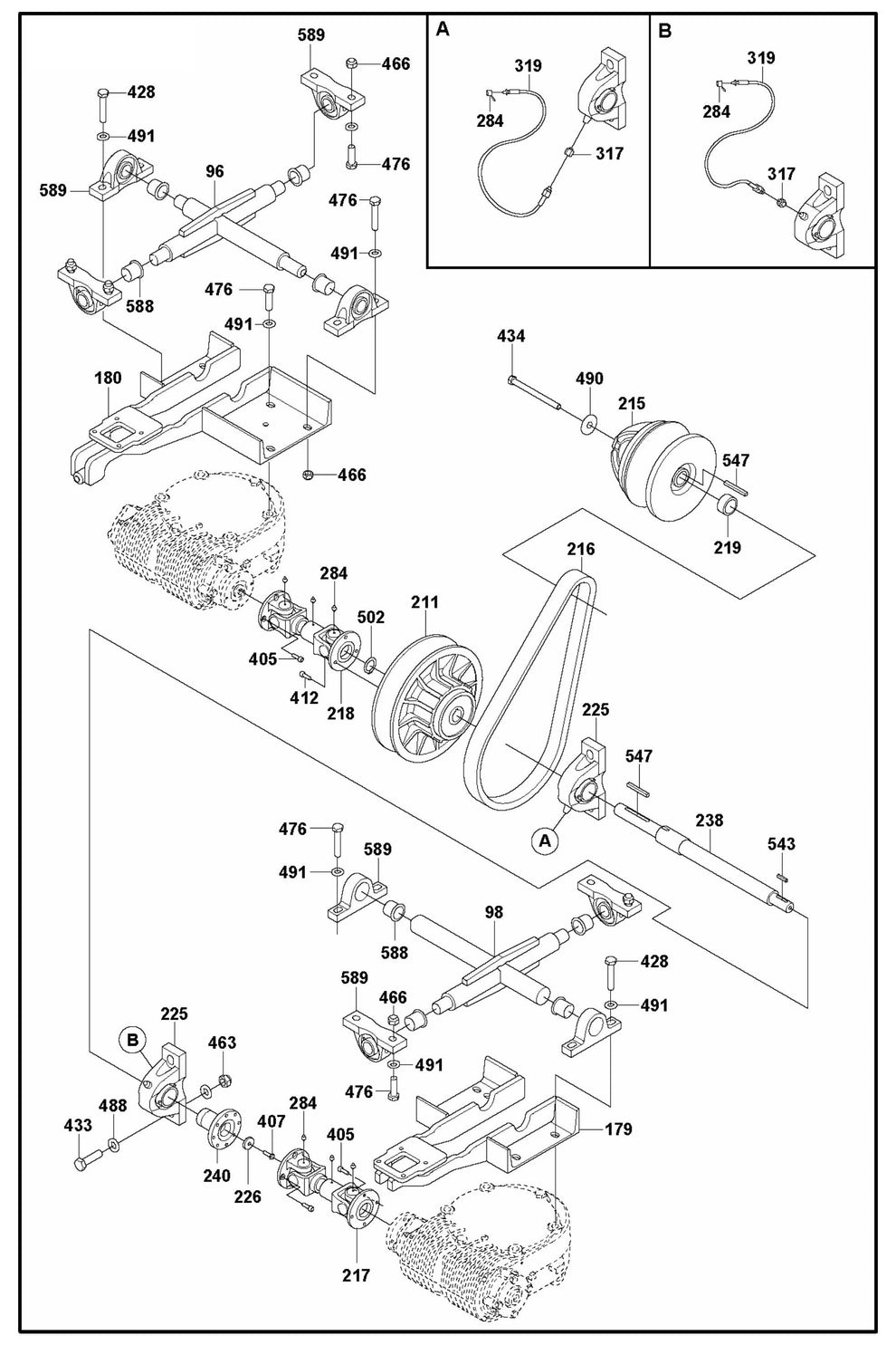 CRT 48 Drive Assembly Parts by Husqvarna