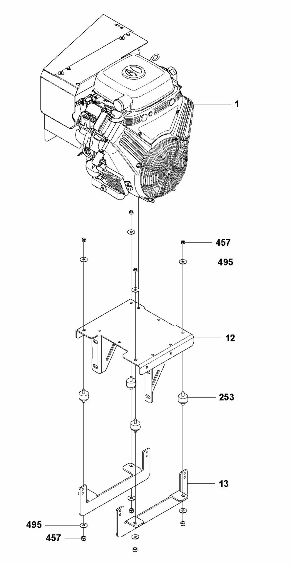 CRT 48 Engine Installation Assembly Parts by Husqvarna