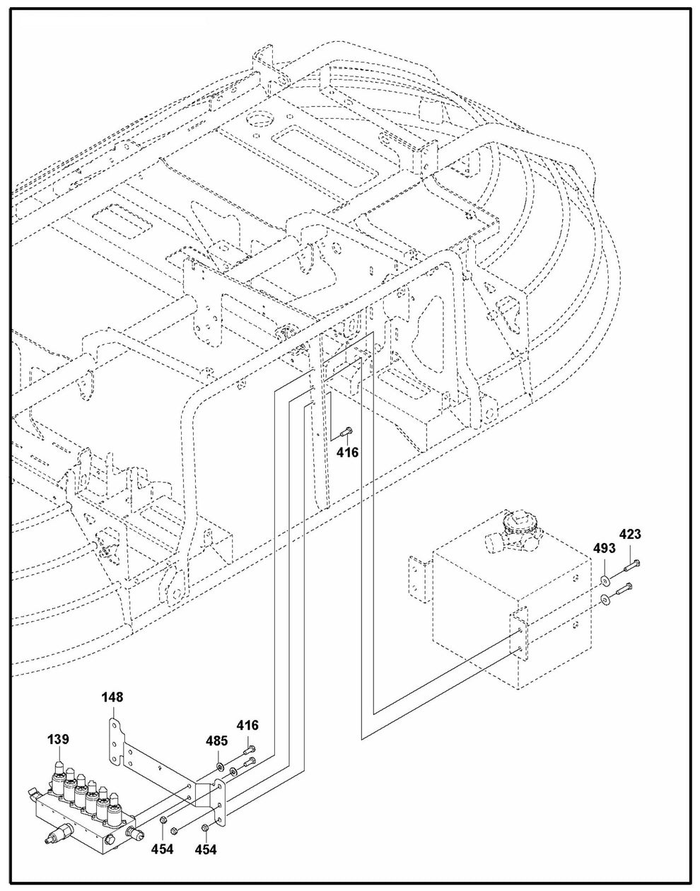 CRT 48 Hydraulic Manifold Assembly Parts by Husqvarna