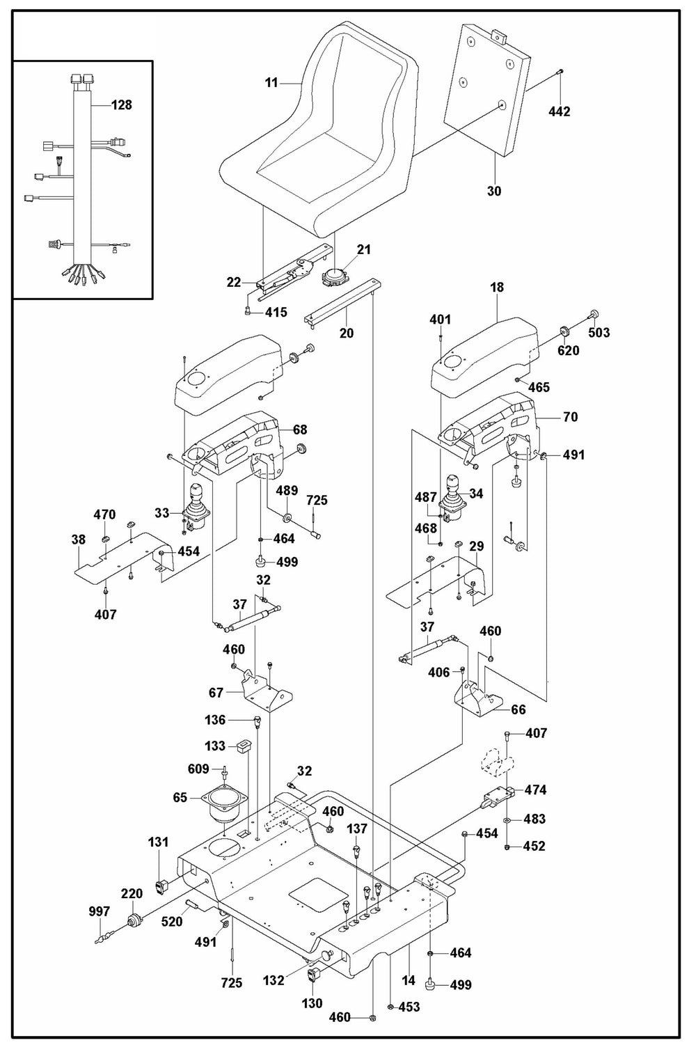 CRT 48 PS Seat Assembly Parts by Husqvarna