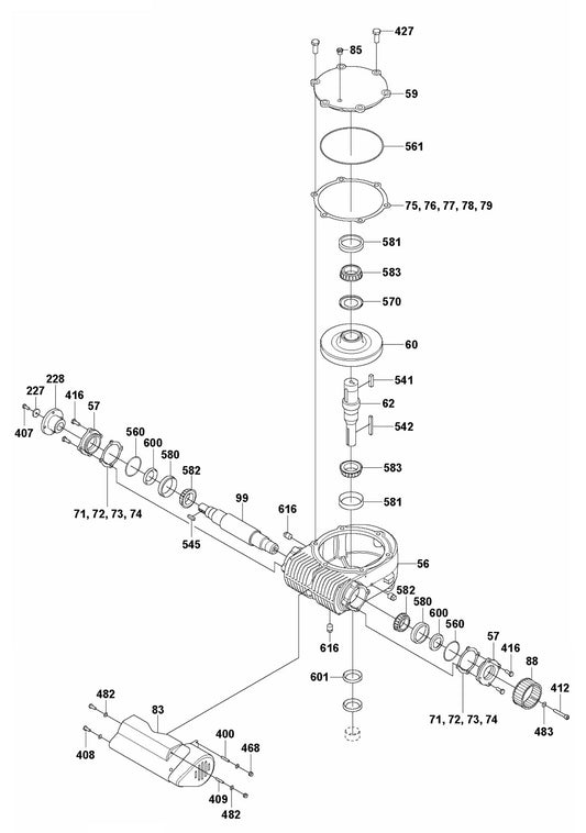 CRT 48 PS Gearbox Assembly, Left Parts