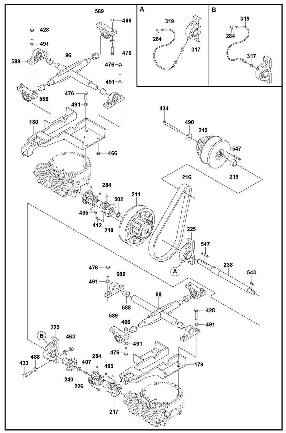 CRT 48 PS Drive Assembly Parts by Husqvarna