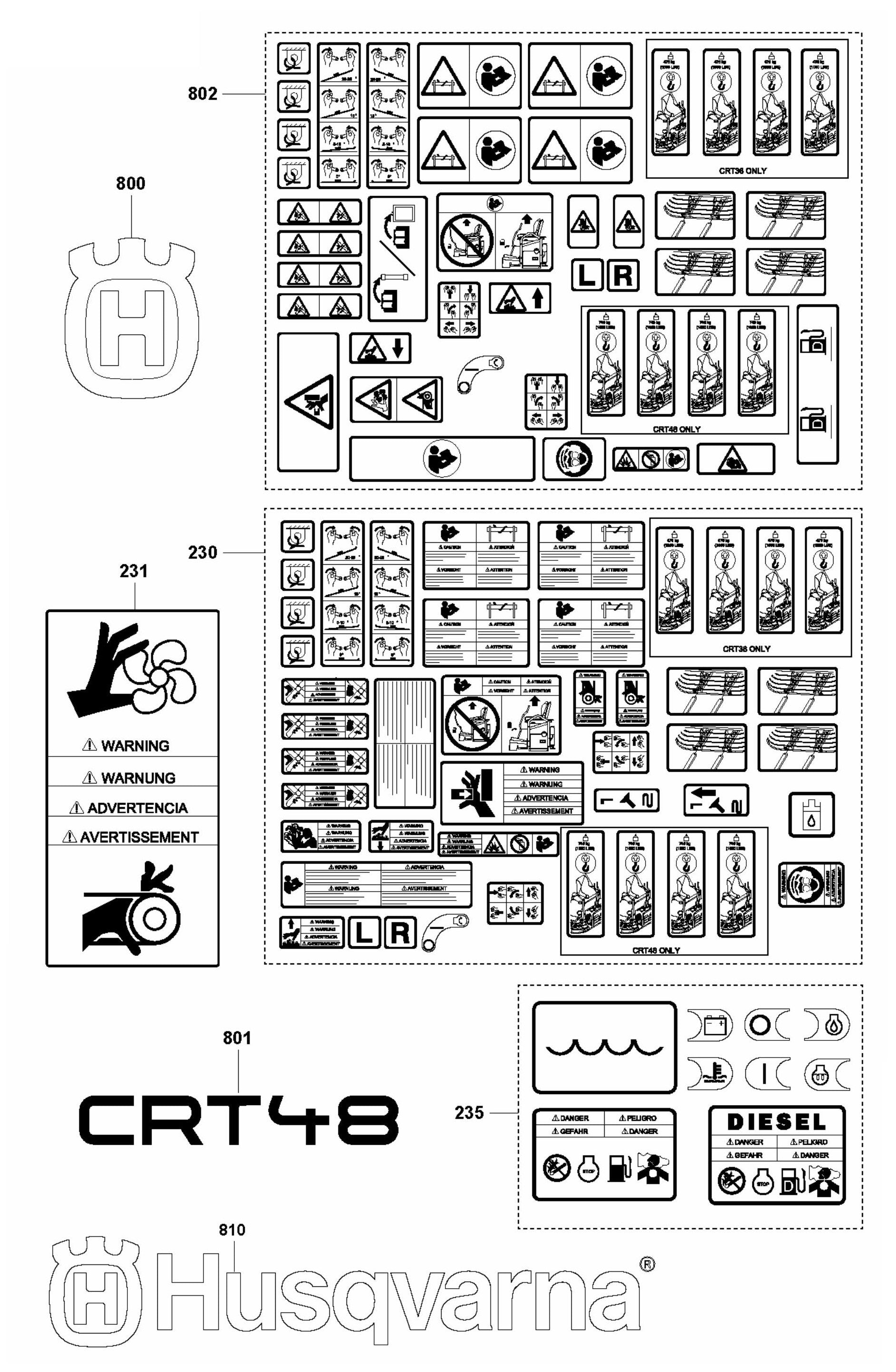 CRT 48 PS Decals Assembly Parts