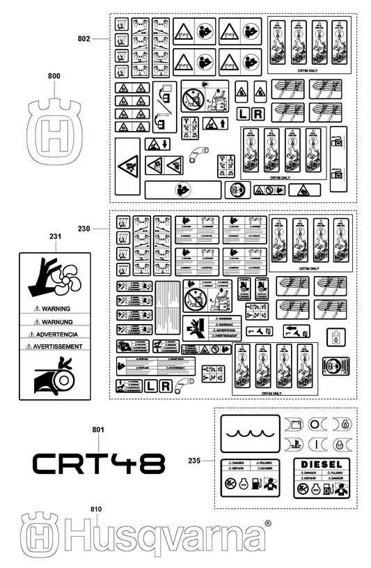 CRT 48 PS Decals Assembly Parts