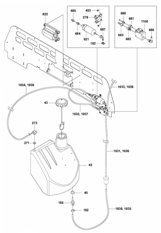 CRT 48 PS Fuel Hose Routing Assembly Parts