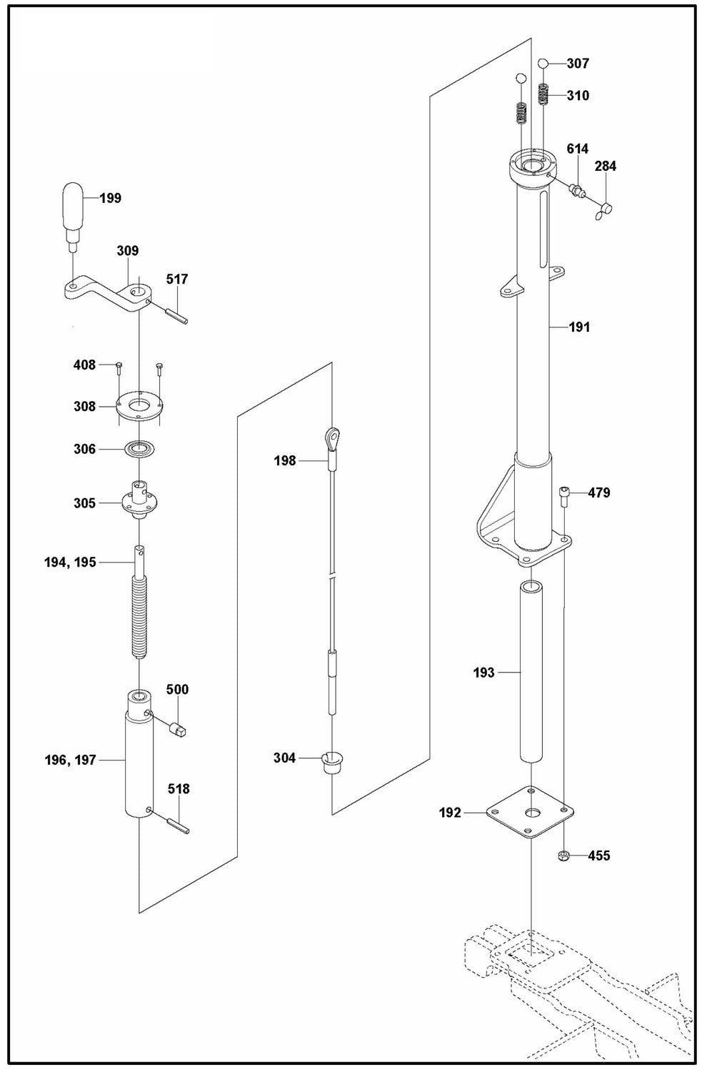 CRT 48 PS Pitch Control Assembly Parts by Husqvarna