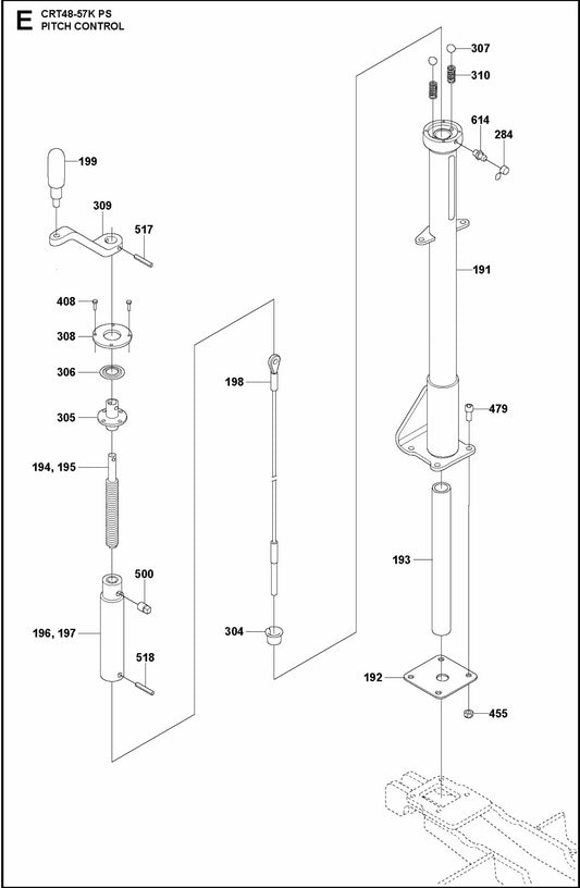 Pitch Control Assembly Parts For Ride On Trowel CRT 48 Diesel By Husqvarna