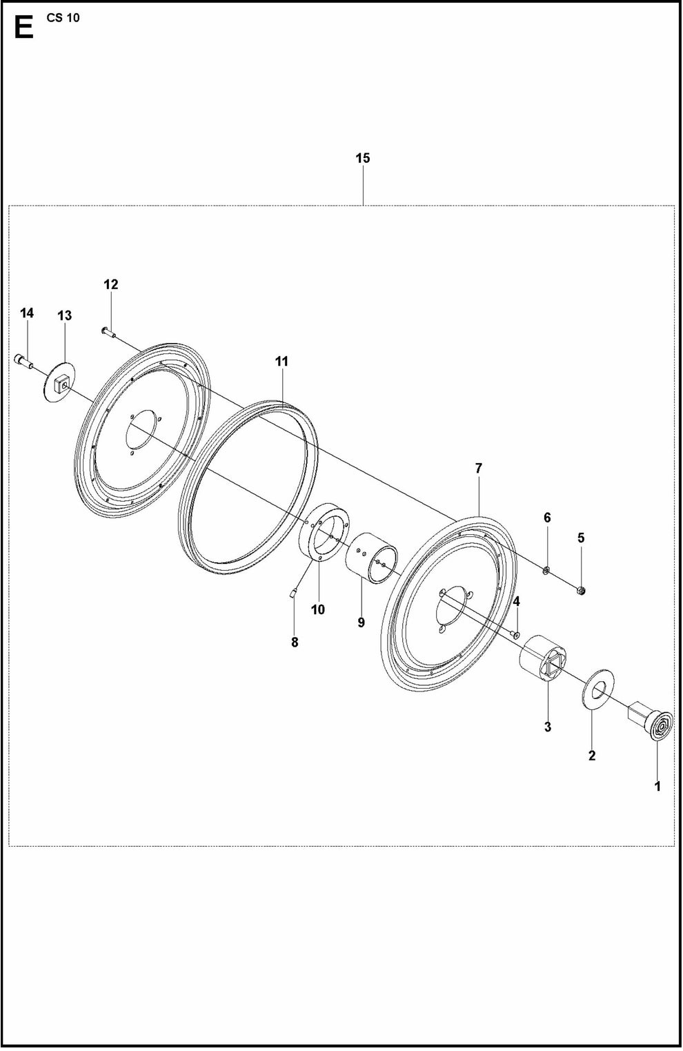 CS 10 Driving Pulley Assembly Parts