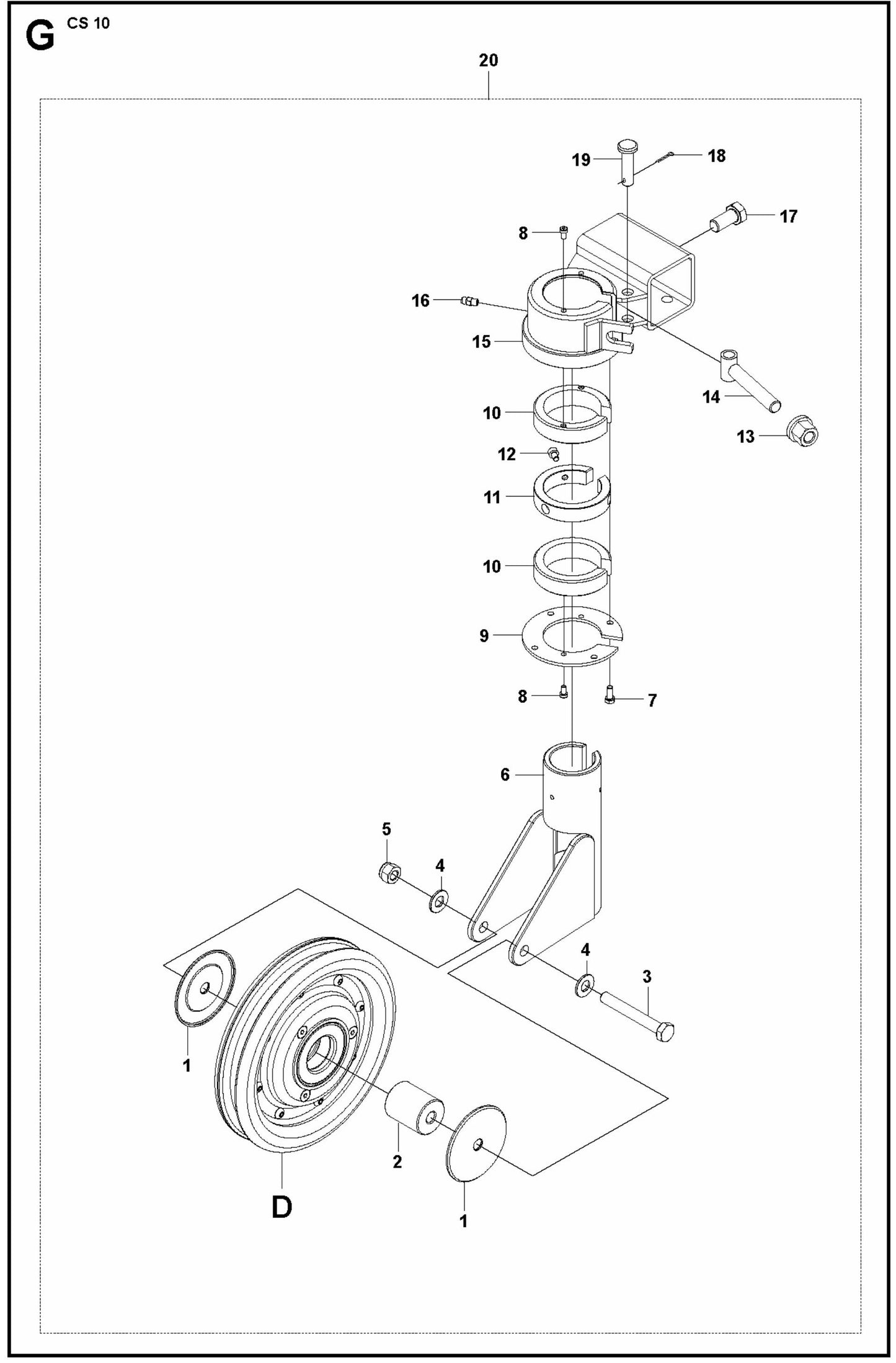 CS 10 Wheel Assembly-2 Parts