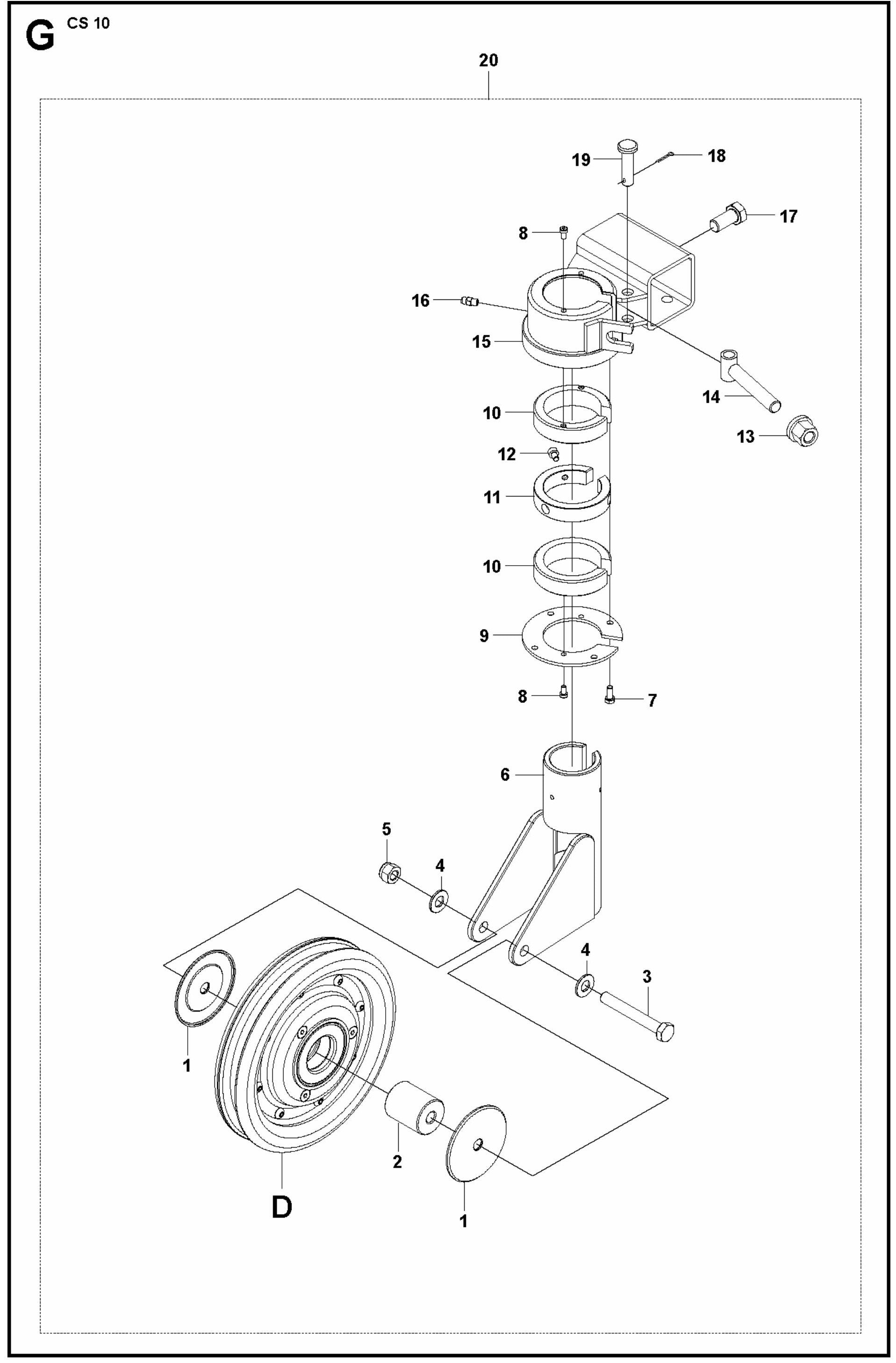 CS 10 Wheel Assembly-2 Parts