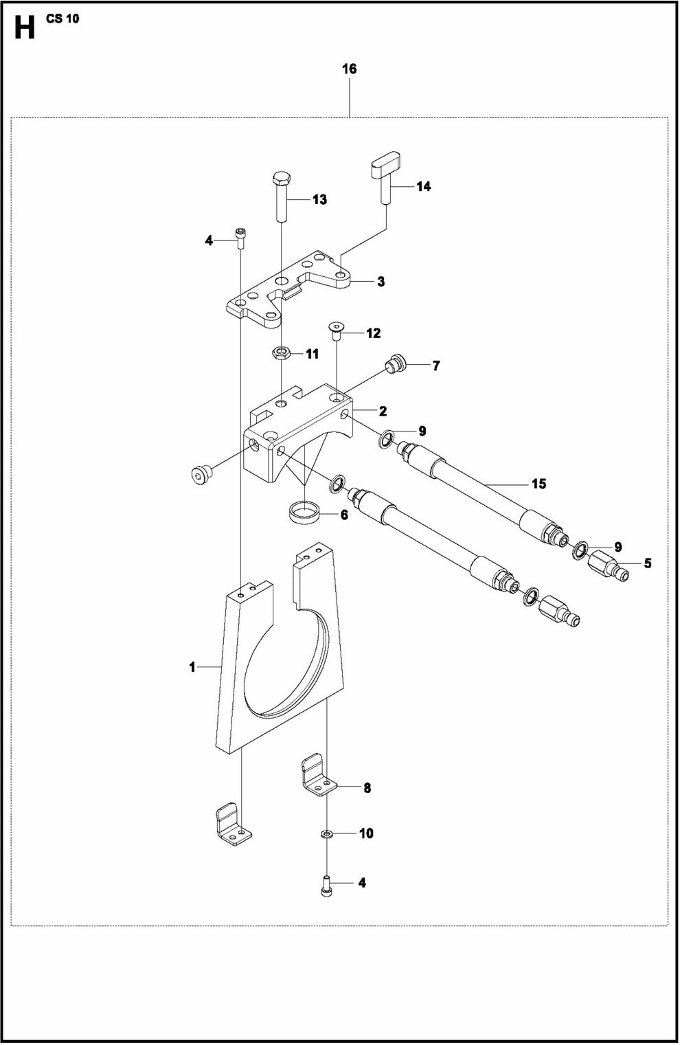 CS 10 Cover Holder Assembly Parts
