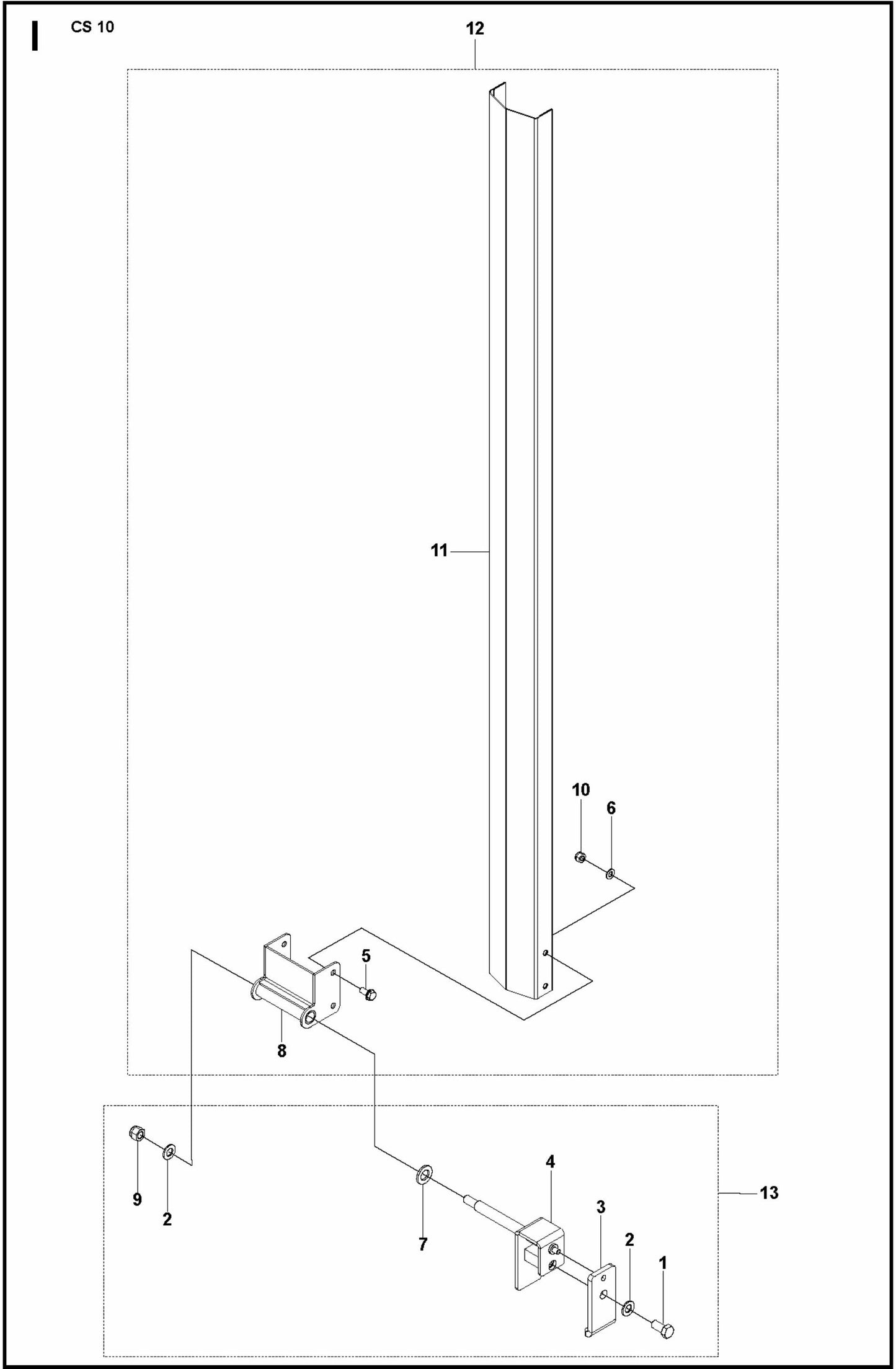 CS 10 Cover With Bracket Assembly Parts