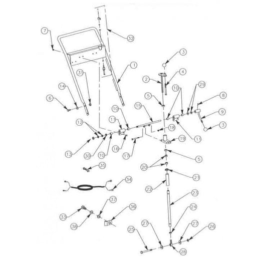 CS8GH Operator Handle Assembly CS8G Series Crack Saw Parts By General Equipment
