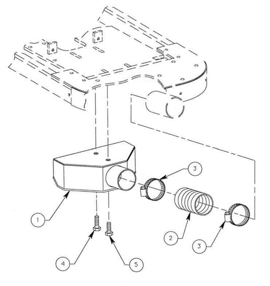CS8GH Dustpan/Vacuum Port Assembly CS8 Series Crack Saw Parts By General Equipment