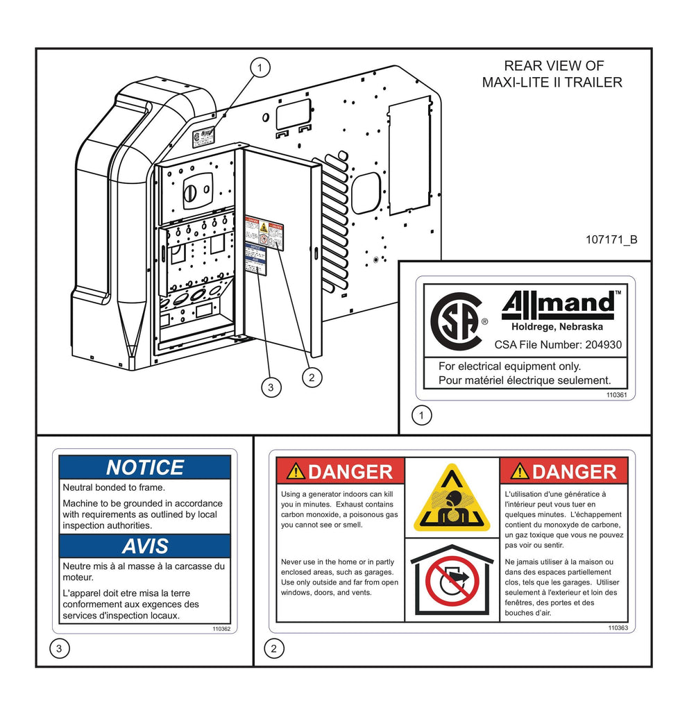 CSA Decals Parts By Allmand