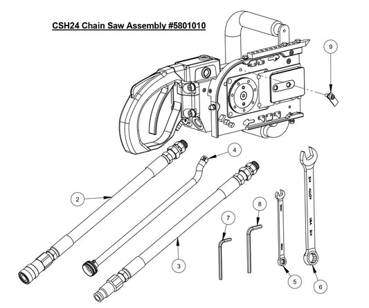 CSH24 Chain Saw Assembly Parts