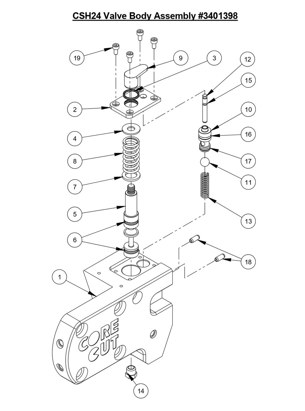 CSH24 Valve Body Assembly Parts