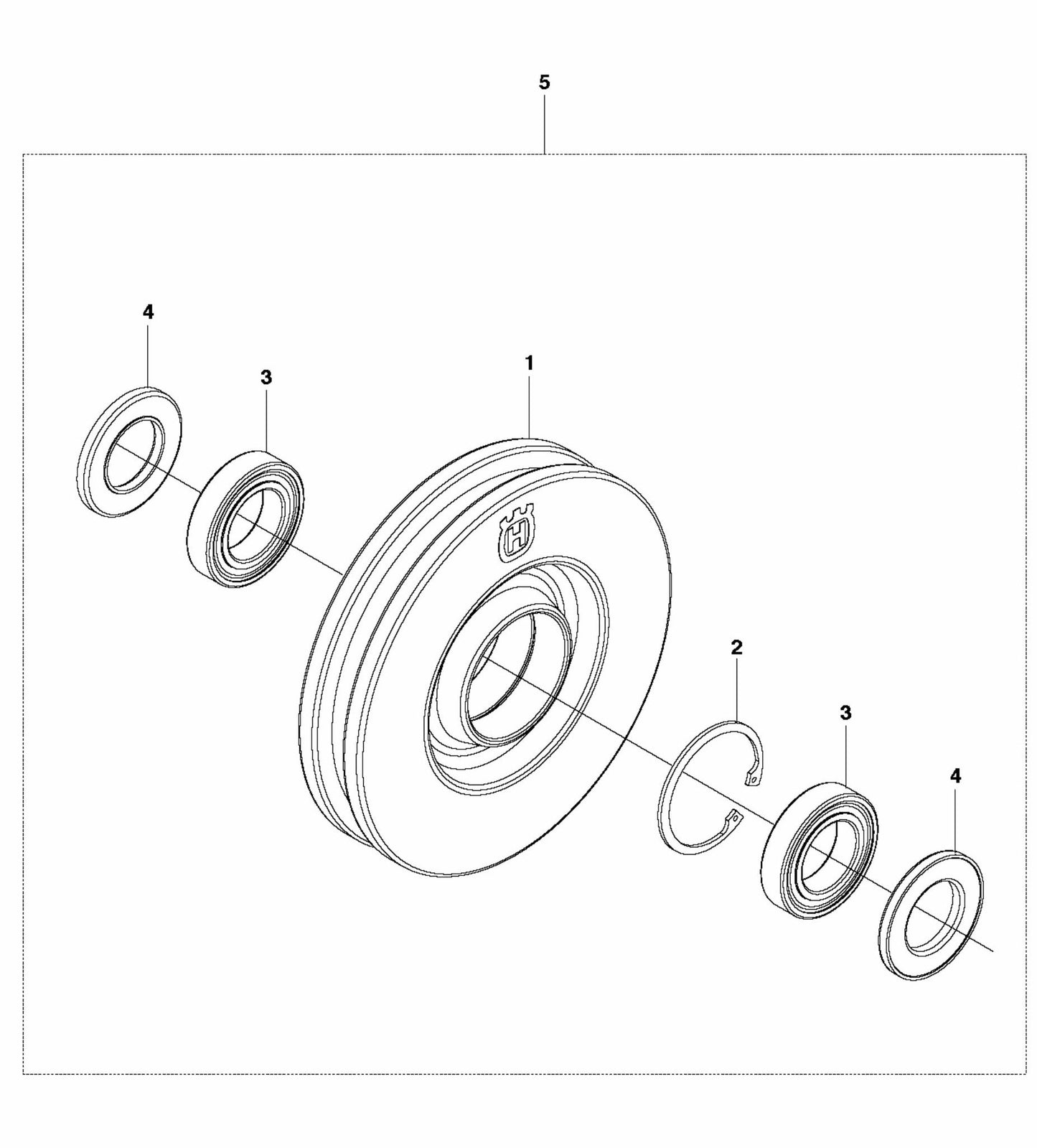 Pulley Assembly-2 Parts for CS 10 Saw Accessories by Husqvarna