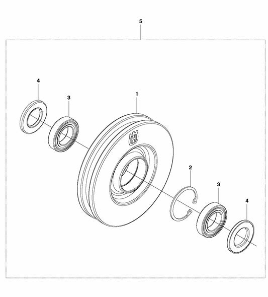 Pulley Assembly-2 Parts for CS 10 Saw Accessories by Husqvarna