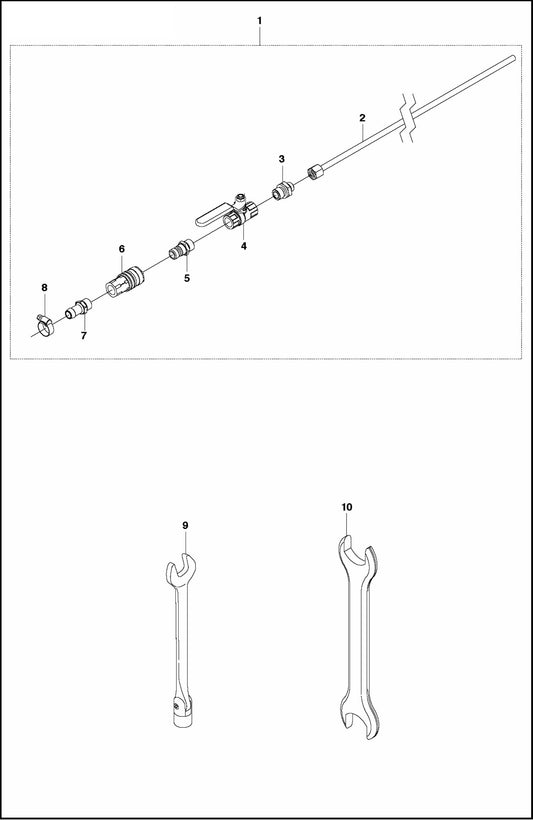 Water Lance And Tools Assembly Parts for CS 10 Saw Accessories by Husqvarna