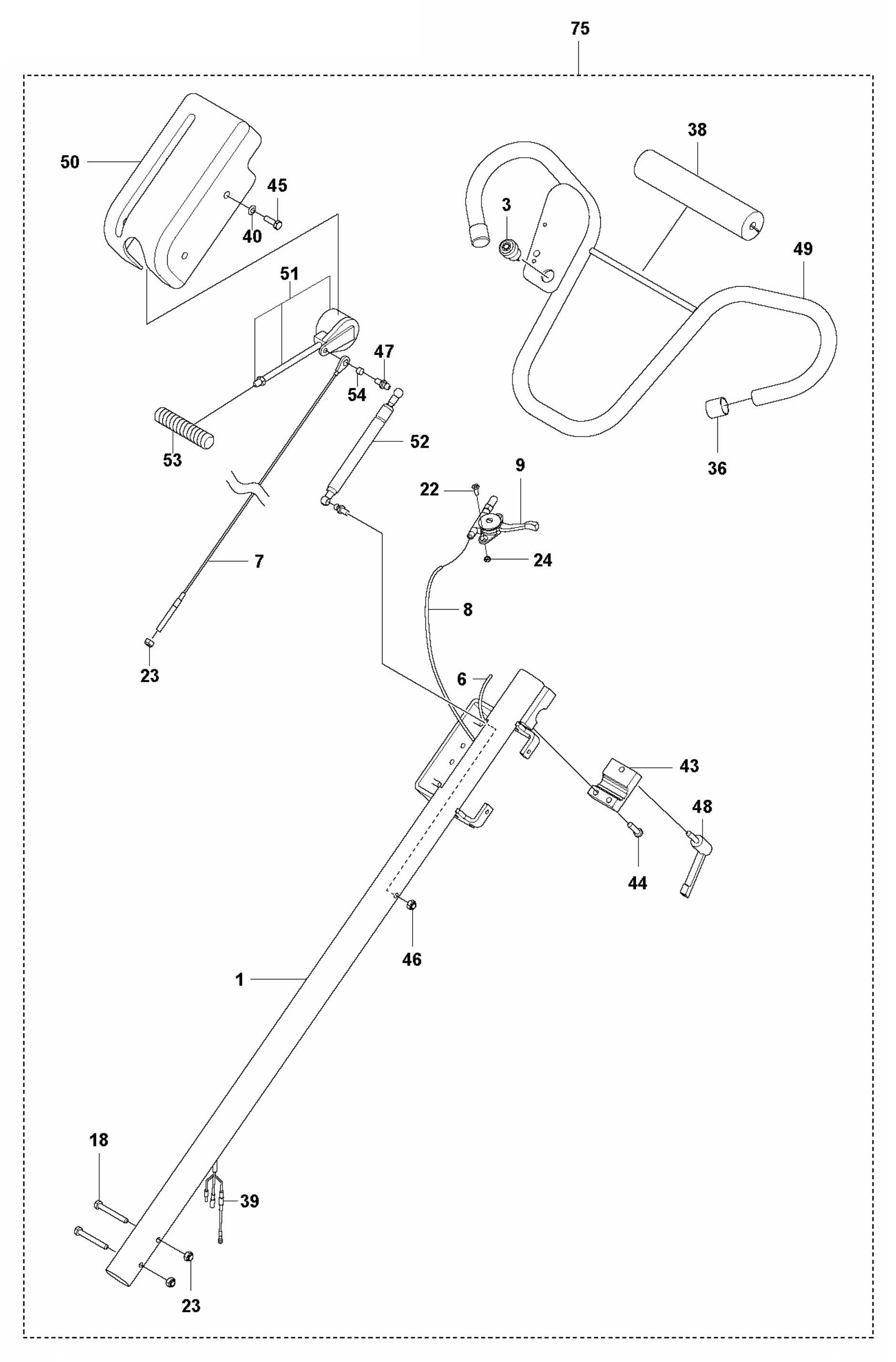 CT 36 Handle, Adjustable With Pro-Shift Assembly Parts