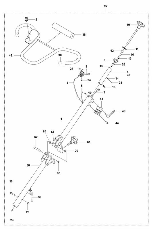 CT 36 Handle, Foldable and Adjustable With Twist Pitch Assembly Parts