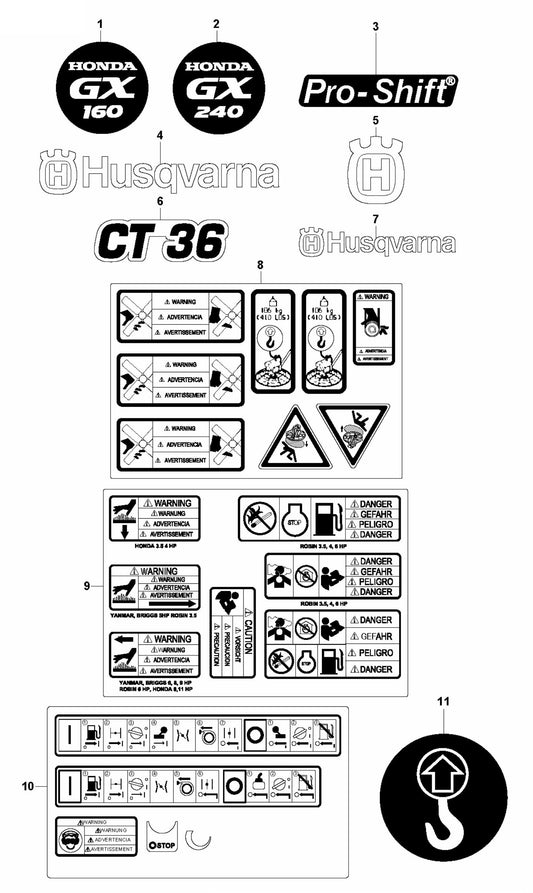 CT 36 Decals-US Assembly Parts