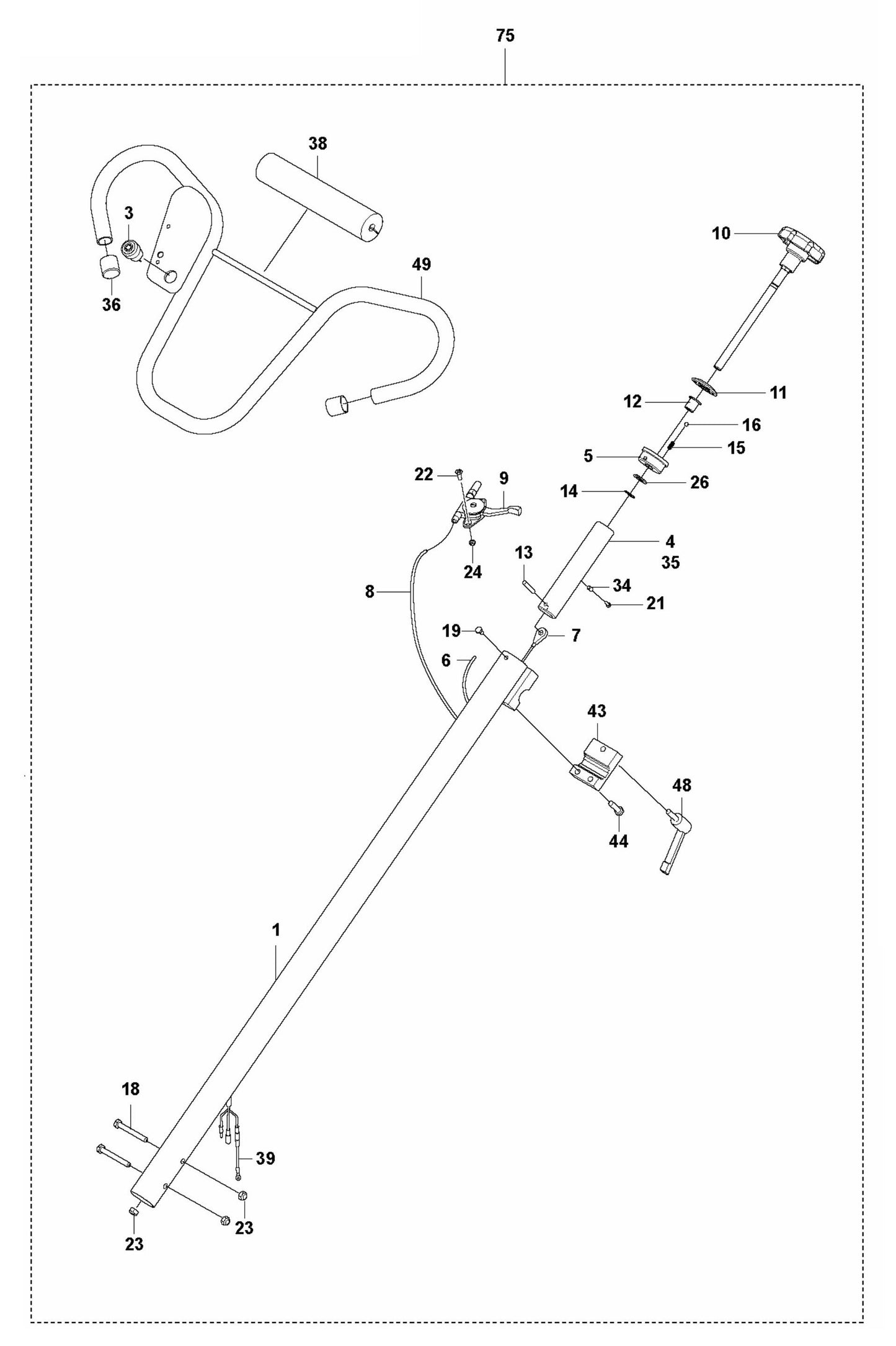 CT 48 Handle, Adjustable With Twist Pitch Assembly Parts
