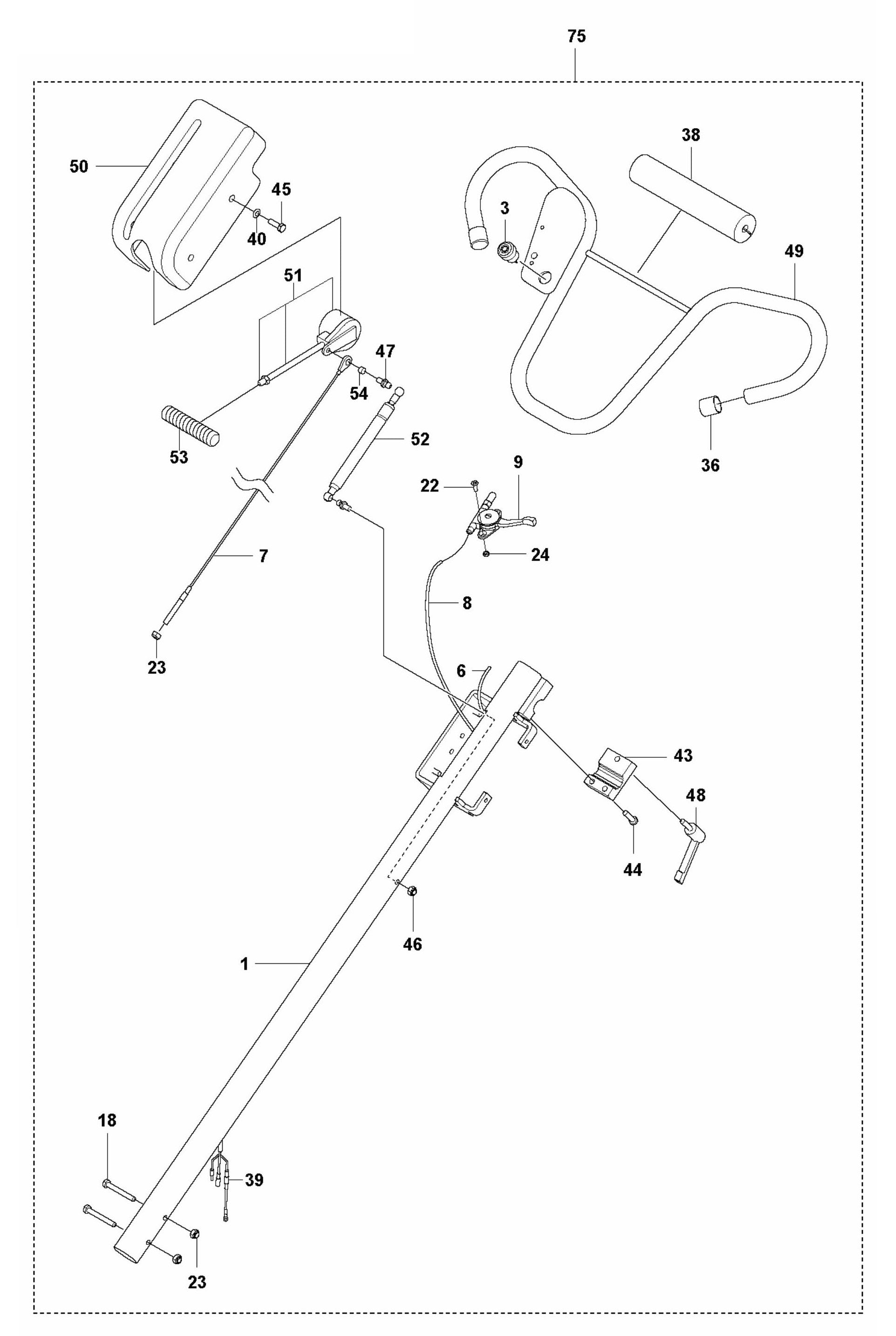 CT 48 Handle, Adjustable With Pro-Shift Assembly Parts