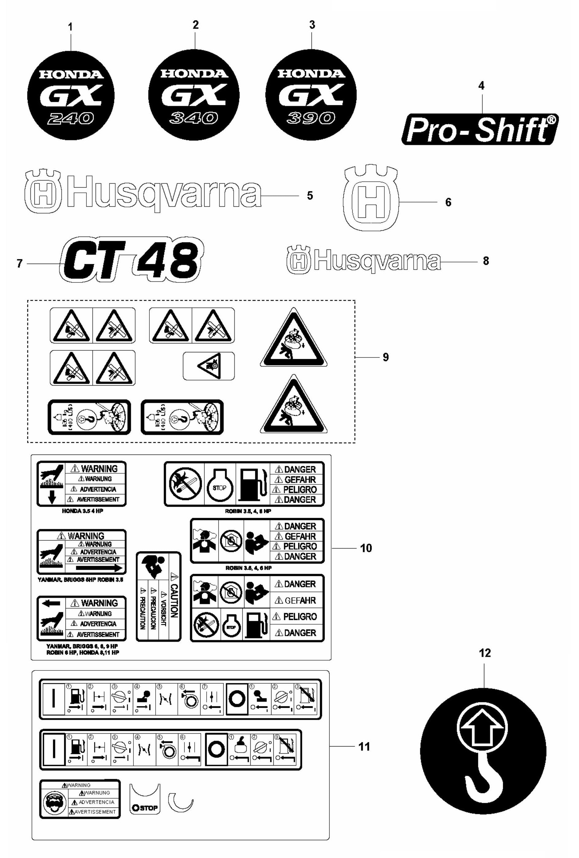 CT 48 Decals-US Assembly Parts
