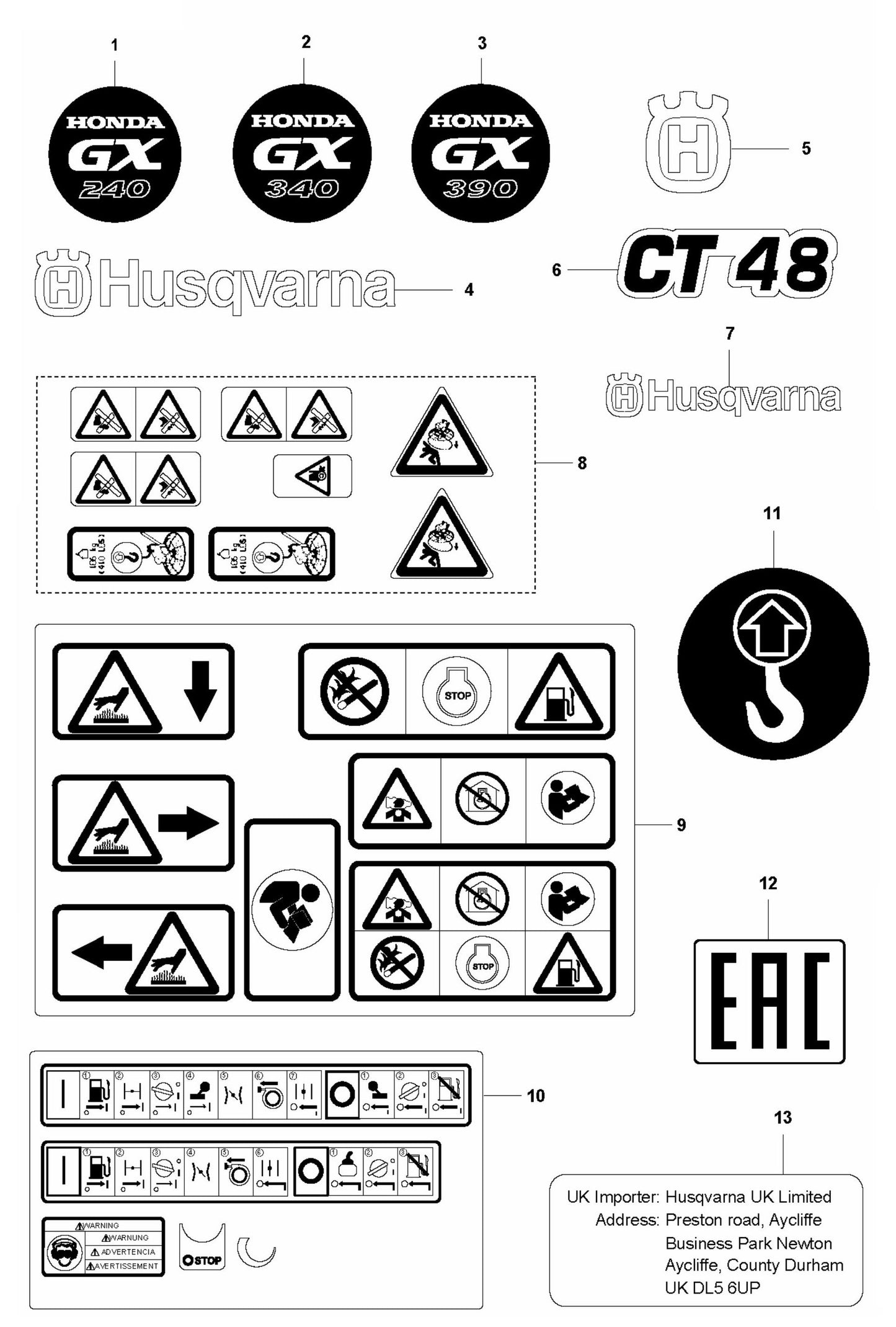 CT 48 Decals-EU Assembly Parts