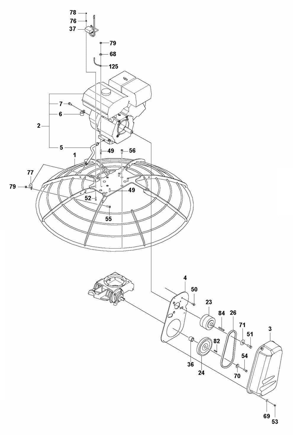 CT 48 Drive, CT48-11A, Honda GX 340 Assembly Parts by Husqvarna