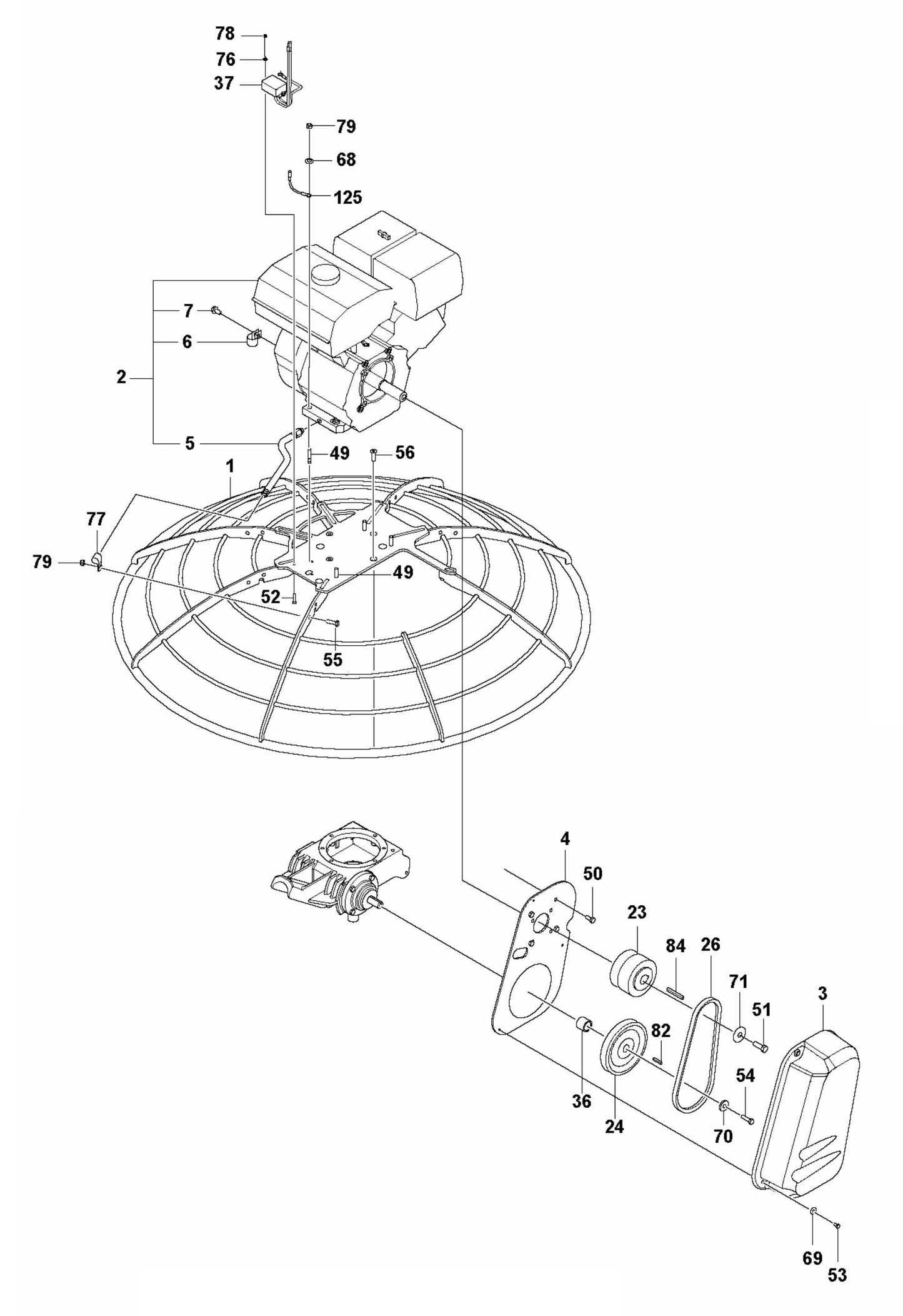CT 48 Drive, CT48-13A, Honda GX 390 Assembly Parts