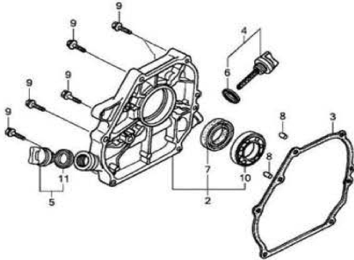 Crankcase Cover Assembly Parts For MAC5501G Air Compressor By Makita