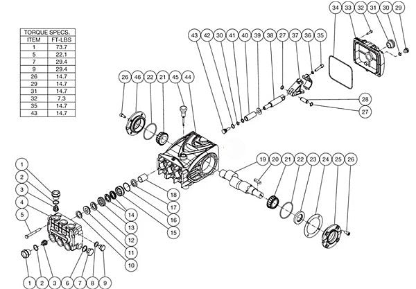 CTM-3005-H6G0M, HEG-1805/2004/3004/3005-0E2G/0E3G/0E4G/0E5G/0E8G/0E9G, HEO Series, HDC Series, HVS Series Pump Assembly Parts by MiTM.