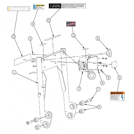CTS Replacement Parts Diagram Lower Handle Assembly [Starting with Serial Number 153106] Parts by General Equipment