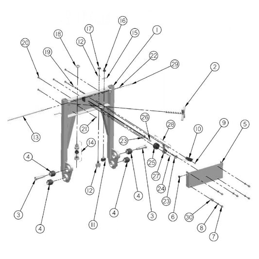 CTS Replacement Parts Diagram Lower Handle Assembly [Up Through Serial Number 153105] Parts by General Equipment