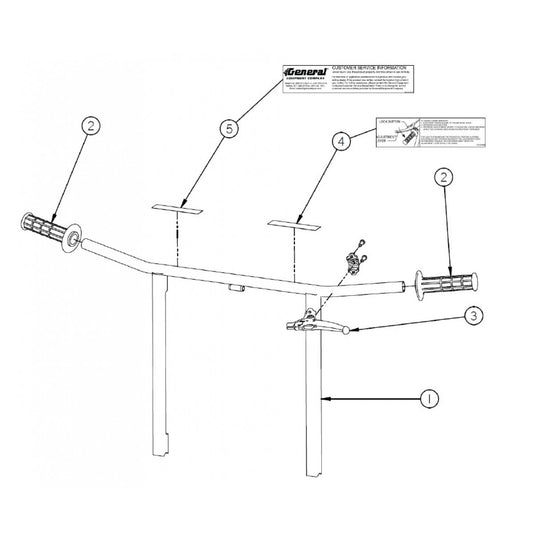 CTS Replacement Parts Diagram Upper Handle Assembly [Starting with Serial Number 153106] Parts by General Equipment