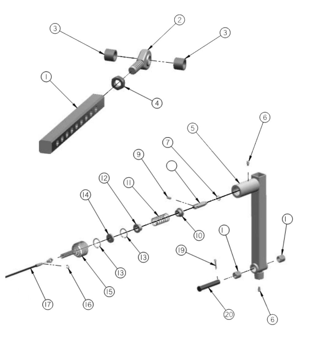 CTS Replacement Parts Diagram Latch Tube Assembly [Up Through Serial Number 141417] Parts by General Equipment